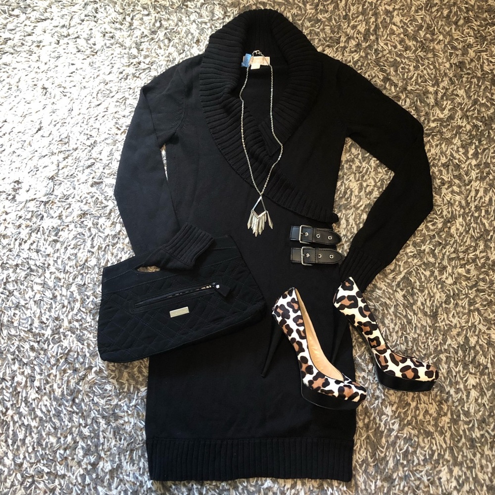 Michael Kors Cowl Neck Sweater Dress - Picture 4 of 7